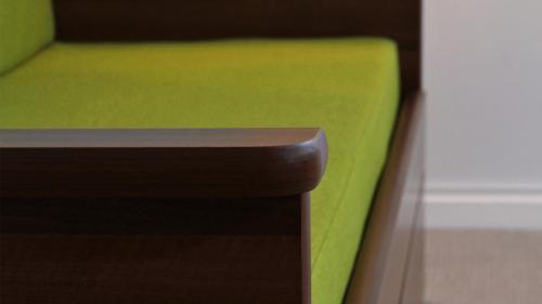 Rozkladaci postel Cora s podruckami detail